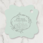 ヴィンテージスケッチフローラパステル日付の保存 フェイバータグ (裏面)