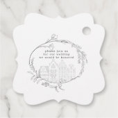 ヴィンテージスケッチフローラパステル日付の保存 フェイバータグ (裏面)