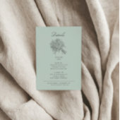 ヴィンテージスケッチ花模様結婚の詳細 エンクロージャーカード