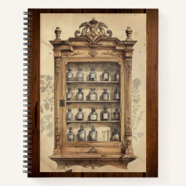 ヴィンテージスケッチ薬局オン動揺して紙 ノートブック