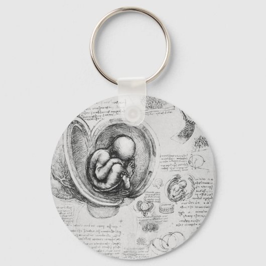 ヴィンテージスケッチ1子宮 キーホルダー (正面)