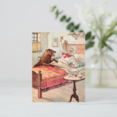 ヴィンテージスケッチ:おばあちゃんと狼 ポストカード (スタンド正面)