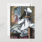 ヴィンテージスケッチ:おばあちゃんの服を着た狼 ポストカード (正面/裏面)