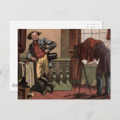 ヴィンテージスケッチ:アンティーク ポストカード (正面/裏面)