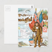 ヴィンテージスケッチ:カナダのコラージュ ポストカード (正面/裏面)