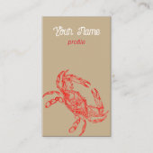ヴィンテージスケッチ – カニ – 名刺 (正面)