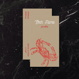 ヴィンテージスケッチ – カニ – 名刺