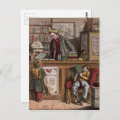 ヴィンテージスケッチ:ザアンティーク書店 ポストカード (正面/裏面)