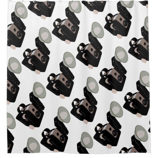 ヴィンテージスケッチ シャワーカーテン (正面)