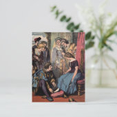 ヴィンテージスケッチ：シンデレラと王子 ポストカード (スタンド正面)