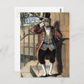 ヴィンテージスケッチ:スーツを着たサル ポストカード (正面/裏面)