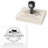 ヴィンテージスケッチ |チキンピグ&カウファームロゴ ラバースタンプ (押印)