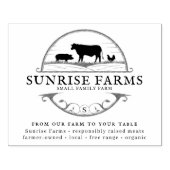 ヴィンテージスケッチ |チキンピグ&カウファームロゴ ラバースタンプ (インプリント)