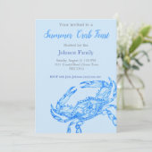 ヴィンテージスケッチ – ブルーカニボイル招待状 招待状 (スタンド正面)