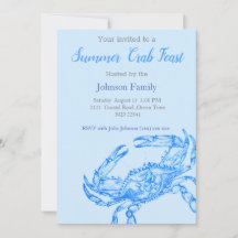 ヴィンテージスケッチ – ブルーカニボイル招待状
