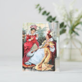 ヴィンテージスケッチ：ボール・ガウンの姉妹 ポストカード (スタンド正面)