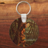 ヴィンテージスケッチ:ポカホンタス、インディアンプリンセス キーホルダー (正面)