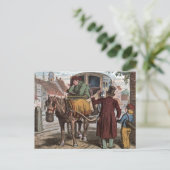 ヴィンテージスケッチ：旧馬車 ポストカード (スタンド正面)