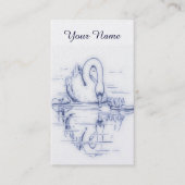 ヴィンテージスケッチ- swan reflection - 名刺 (正面)