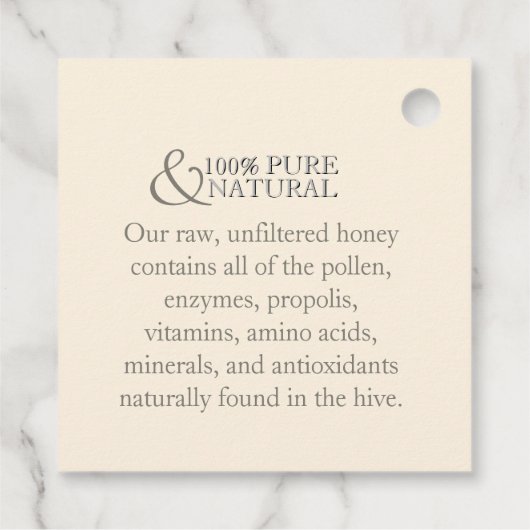 ヴィンテージスケップローカルハニージャーブネックタグ フェイバータグ (裏面)