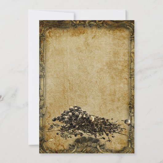 ヴィンテージスケルトンが死ぬYouハローウィンパーティ 招待状 (裏面)