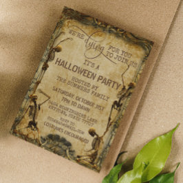 ヴィンテージスケルトンが死ぬYouハローウィンパーティ 招待状