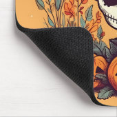 ヴィンテージスケルトンとカボチャの花グラフィック マウスパッド (コーナー)