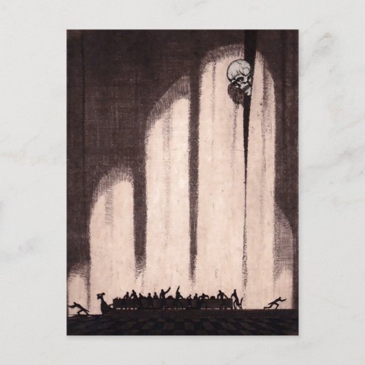 ヴィンテージスケルトンアートポストカード ポストカード (正面)