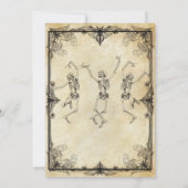 ヴィンテージスケルトンコスチューム&カクテルハロウィーン 招待状 (裏面)