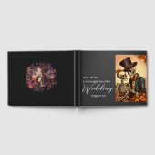 ヴィンテージスケルトンゴシック結婚フォトズゲストブック ゲストブック (全面)