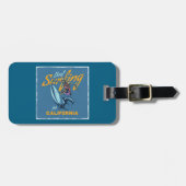 ヴィンテージスケルトンサーフィンカリフォルニアビーチ ラゲッジタグ (正面横)