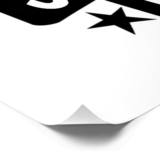 ヴィンテージスケルトンスケーターミニマルデザイン ポスター (コーナー)