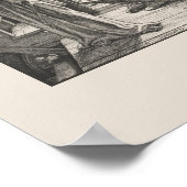 ヴィンテージスケルトンダンスオブデス2スカルアート ポスター (角)