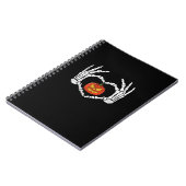 ヴィンテージスケルトンハンズハートカボチャ秋ハロー ノートブック (左側)