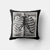 ヴィンテージスケルトンボーンズトルソ体ハロウィーン クッション (裏面)