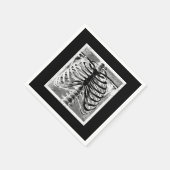 ヴィンテージスケルトンボーンズトルソ体ハロウィーン スタンダードカクテルナプキン (角)