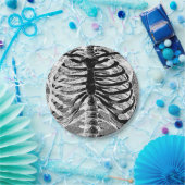 ヴィンテージスケルトンボーンズトルソ体ハロウィーン ペーパープレート (パーティー)