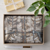 ヴィンテージスケルトンリブケージブラウンホワイトX線 薄葉紙 (ギフト)