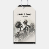 ヴィンテージスケルトンロマンスゴシッ結婚ト婚約 ギフトタグ (裏面)