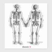 ヴィンテージスケルトン図（番号付きボーン付き） シール (シート)