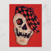 ヴィンテージスケルトン装飾はがき ポストカード (正面)