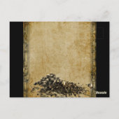 ヴィンテージスケルトン踊りハッピーハローウィンバレエ ポストカード (裏面)