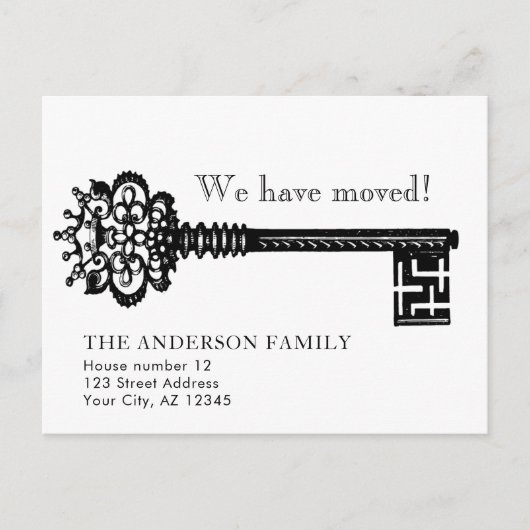 ヴィンテージスケルトン鍵の移行発表 ポストカード (正面)