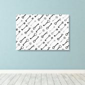 ヴィンテージスケルトン鍵オンキャンバス キャンバスプリント (インサイチュ (ウッドフロア))