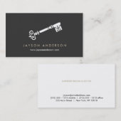 ヴィンテージスケルトン鍵ロゴ2 名刺 (正面/裏面)
