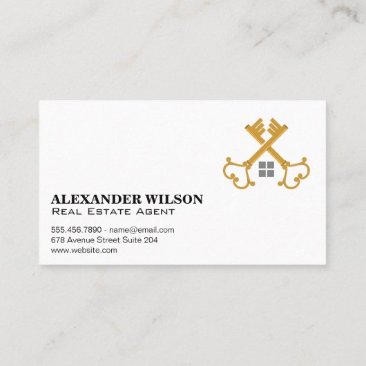 ヴィンテージスケルトン鍵 | 実在地 名刺 (裏面)