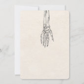 ヴィンテージスケルトン2ボーン冷却ハローウィンパーティ 招待状 (裏面)