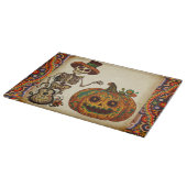 ヴィンテージスケルトン/パンプキンデッドの日 カッティングボード (角)