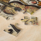 ヴィンテージスケルトン/パンプキンデッドの日 ジグソーパズル (側面)