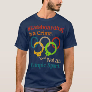 ヴィンテージスケートボードは犯罪でスポーツではない Tシャツ
